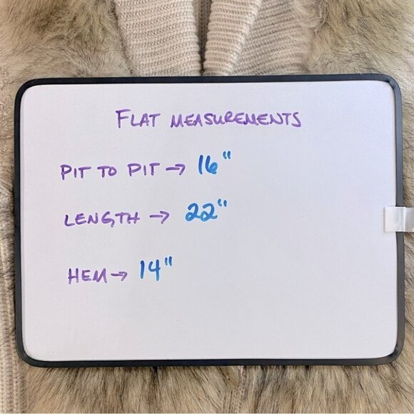 Ann Taylor Faux Fur Cream Knit Merino Wool Modal Cashmere Blend Knit Vest XS - Picture 8 of 11